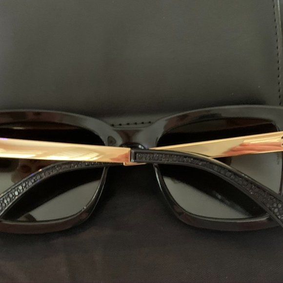 CHANEL Black Ch6047Q Galuchat Stingray Oversized 54mm Polarized Sunglasses - Picture 7 of 12